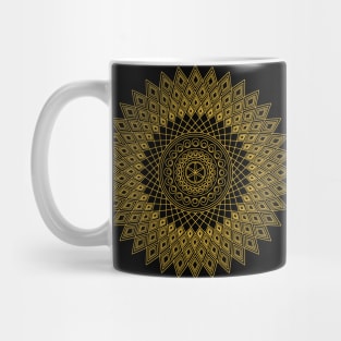 Gold and black mandala Mug